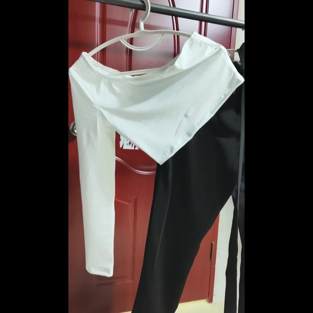 Elegancka damska bluzka z odkrytymi ramionami w stylu chic na wiosnę/lato