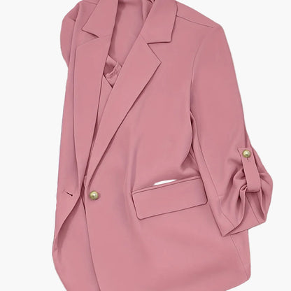 Blazer Femme Élégant Manches Longues Style Décontracté pour Bureau ou Sortie