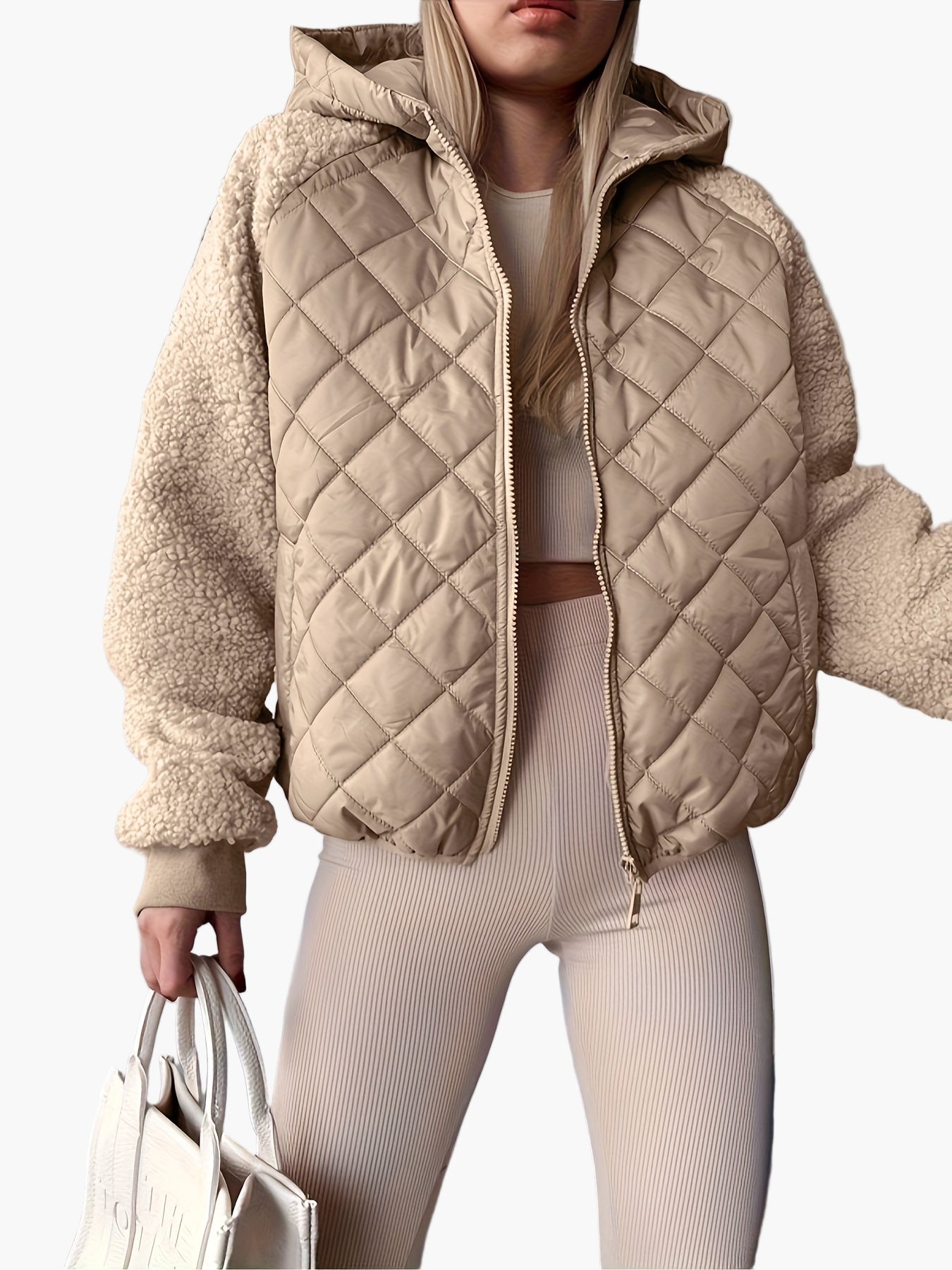 Chaqueta acolchada con capucha estilo urbano para mujer – Look casual y a la moda
