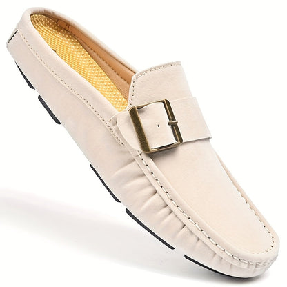 Moccasin-mules med spænde til mænd, afslappet og elegant stil