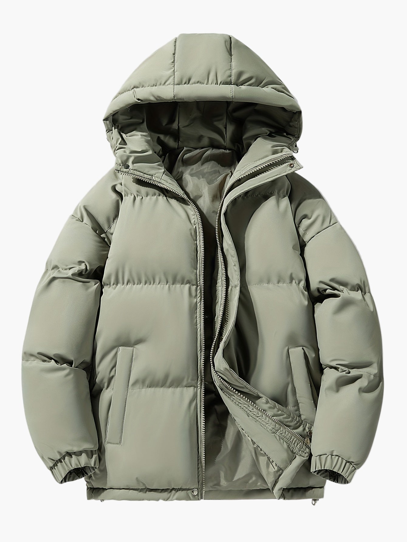 Chaqueta acolchada para hombre con capucha estilo casual para el invierno
