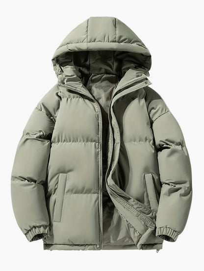 Chaqueta acolchada para hombre con capucha estilo casual para el invierno