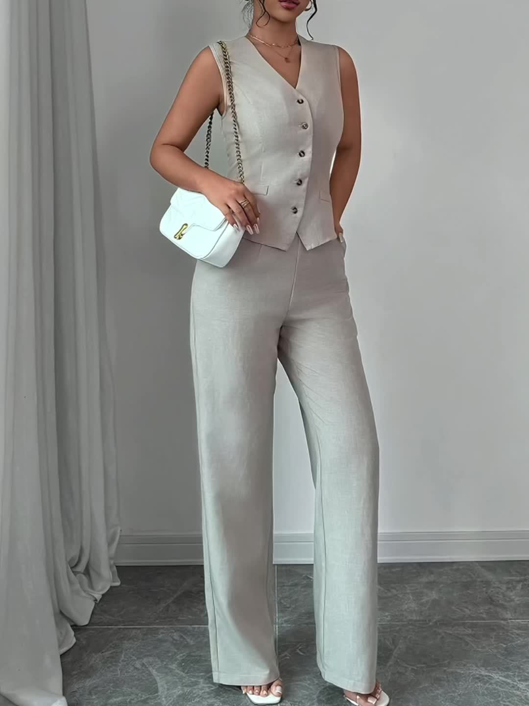 Tailleur Pantalon Femme Élégant Style Professionnel pour Bureau et Réunions