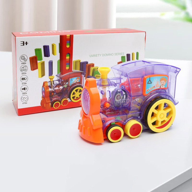 Automatisches Domino-Zugspielzeug für Kinder – Förderung von Fantasie und Koordination
