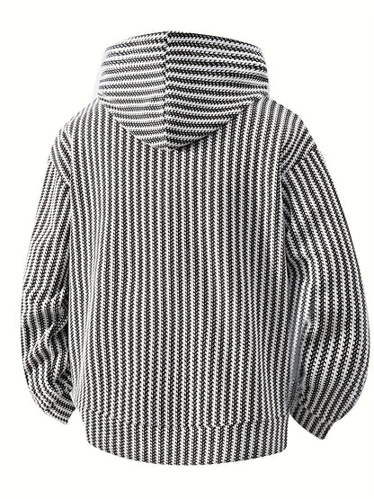 Sweat à Capuche Texturé Noir Oversize avec Poche Kangourou pour Homme