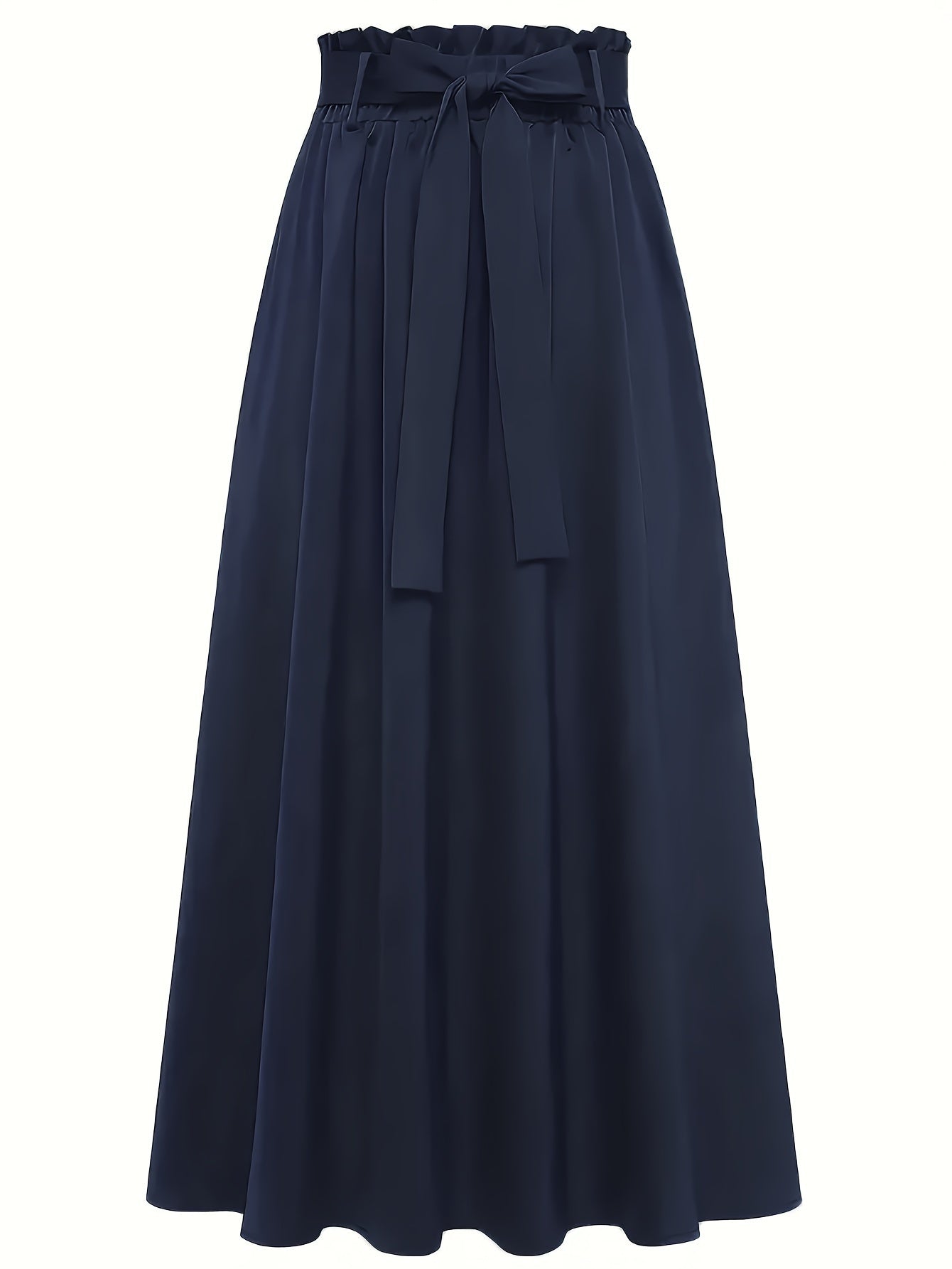 Jupe longue taille haute style paperbag femme élégante et décontractée