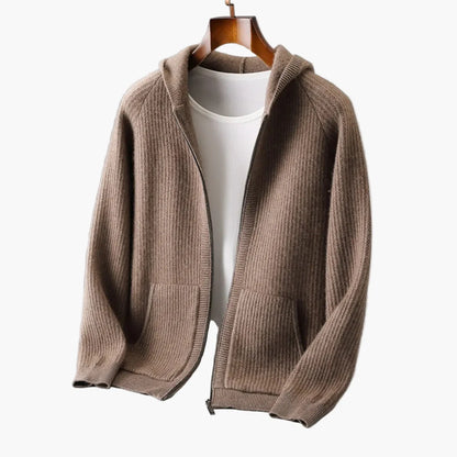 Felpa con cappuccio uomo con zip stile casual chic per uso quotidiano