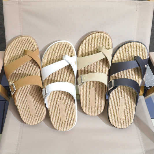 Herrsandaler med korsade remmar – Modern stil för sommar, strand eller avkoppling
