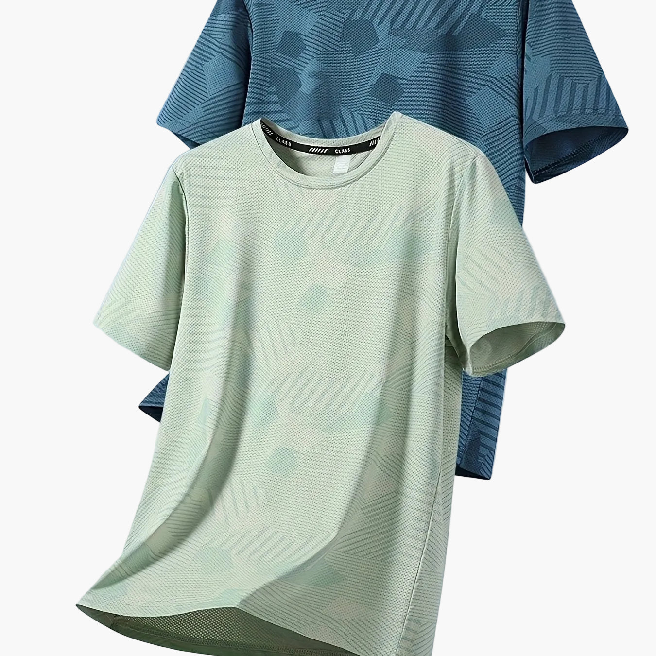 Atmungsaktives Herren-T-Shirt im tropischen Casual-Stil, kurzärmelig – 2er-Pack, ideal für den Sommer  