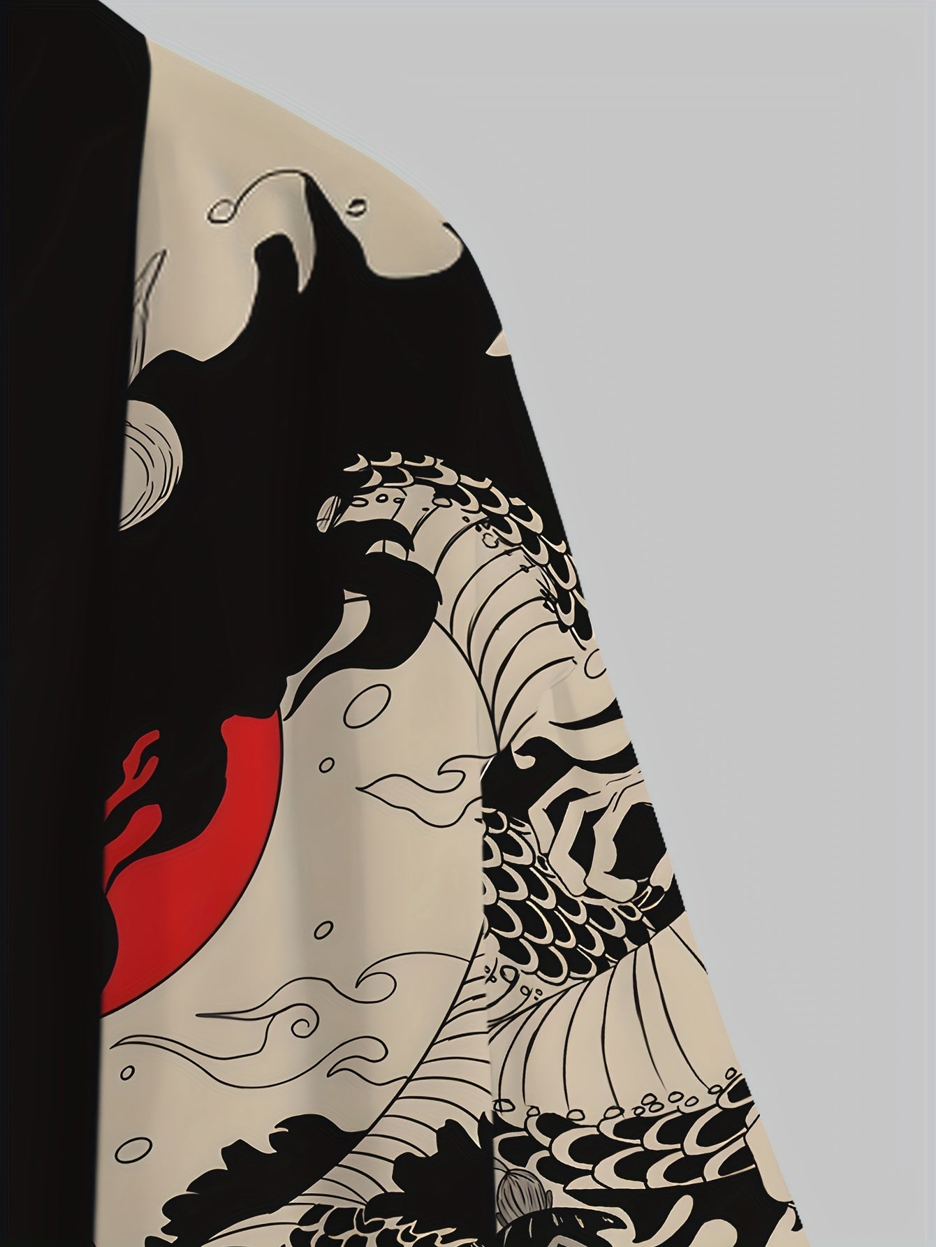Kimono abierto para hombre estilo streetwear japonés con estampado gráfico artístico