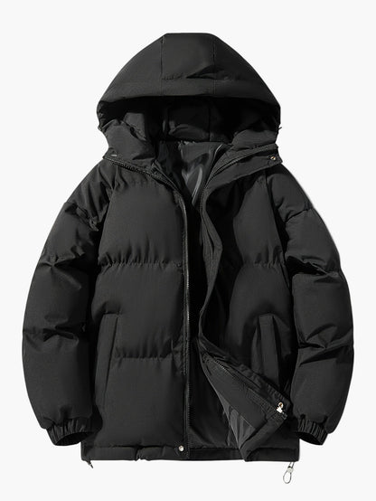 Chaqueta acolchada para hombre con capucha estilo casual para el invierno