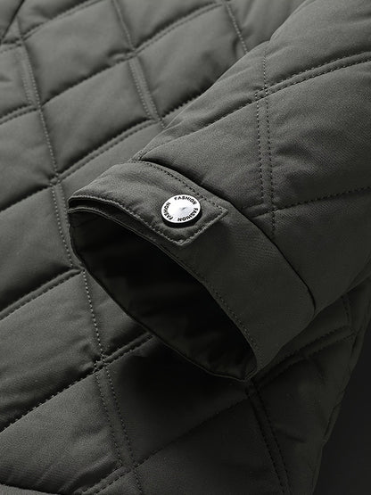 Herre quiltet jakke i urban stil med avslappet eleganse