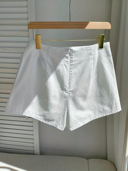 Women's beach wrap skirt-shorts elegant vacation style