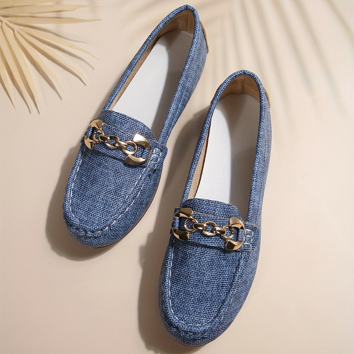 Mocassini Donna Eleganti Stile Casual con Catena Decorativa – Ideali per Uso Quotidiano e Città