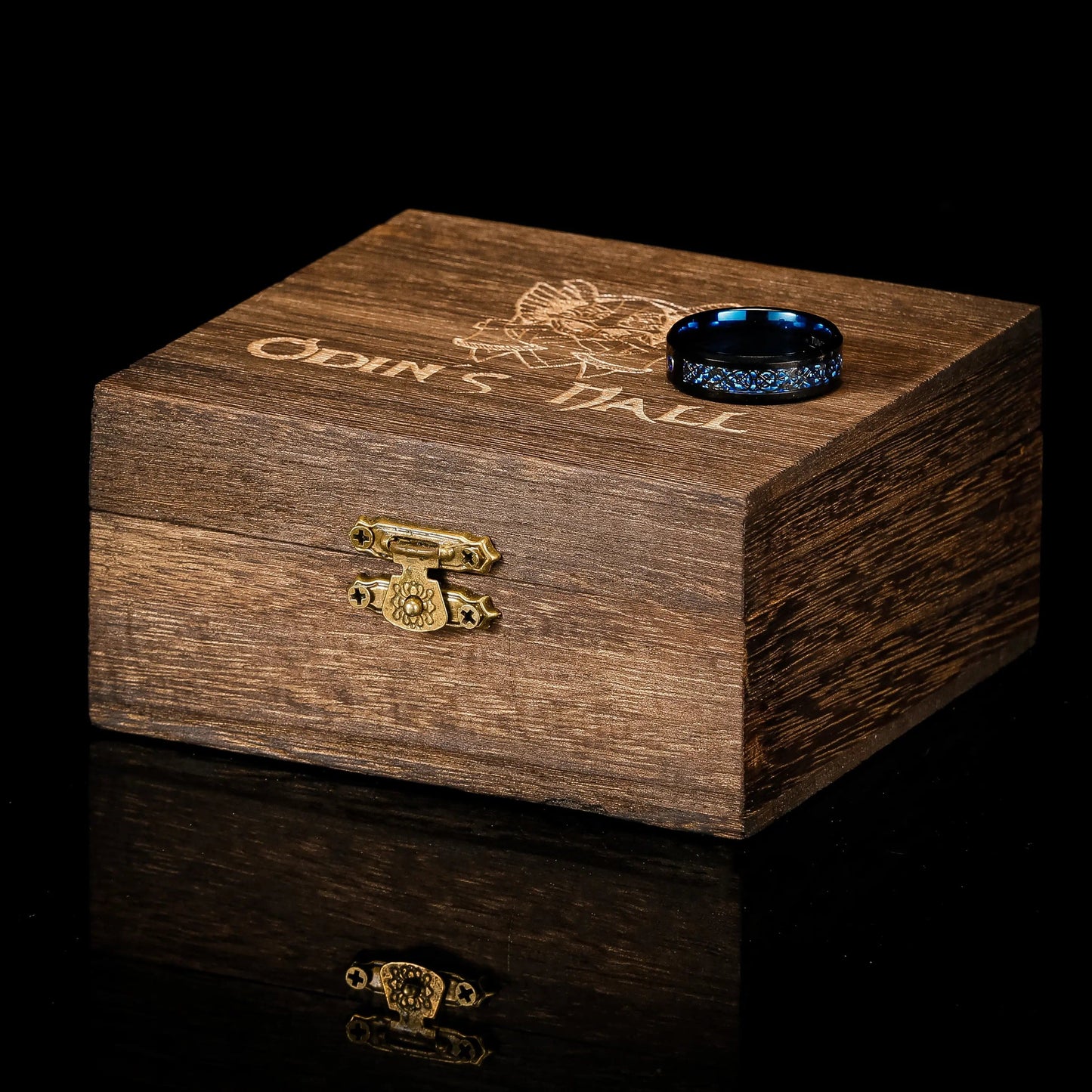 Mick – 'Valhalla Azure' Tungsten Ring for Men