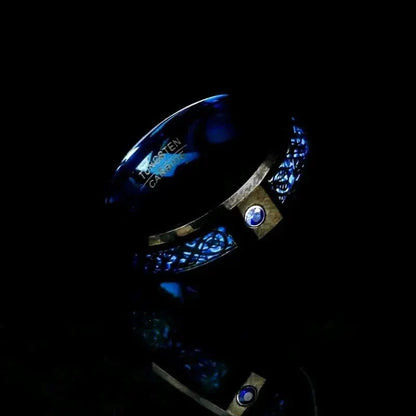 Mick – 'Valhalla Azure' Tungsten Ring for Men