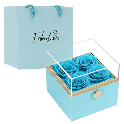 Brenda – Caja de Rosa Eterna con Collar Oculto para Mujer