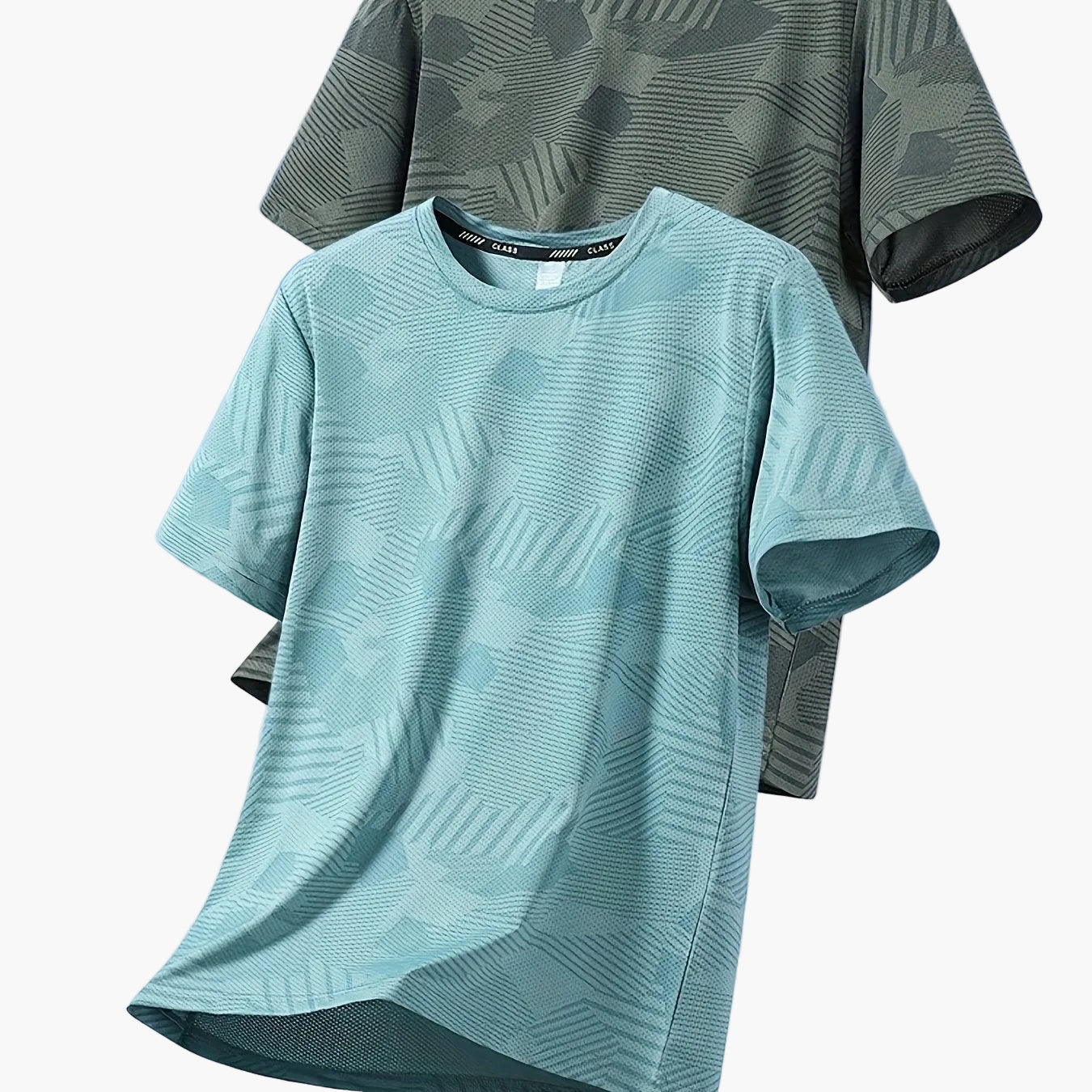 Atmungsaktives Herren-T-Shirt im tropischen Casual-Stil, kurzärmelig – 2er-Pack, ideal für den Sommer  