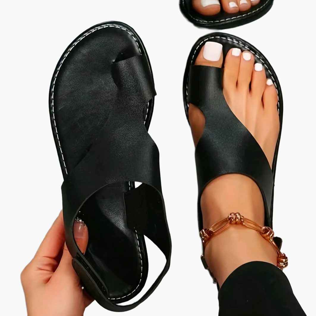 Sandales élégantes pour femme à bout séparé style décontracté d'été