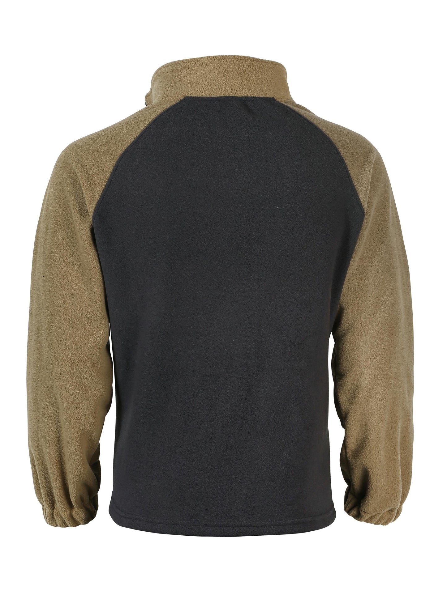 Polaire Homme Bicolore Col Montant avec Fermeture Éclair et Manches Raglan