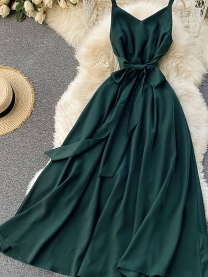 Vestido largo de mujer estilo camisola elegante para noches y eventos