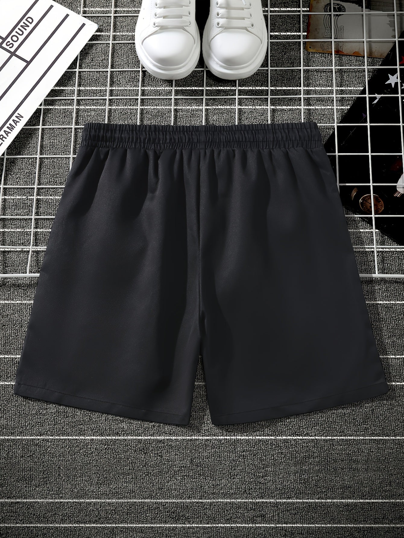 Heren shorts in stedelijke stijl met zijpanelen met grafisch patroon – Ideaal voor streetwear en vrije tijd
