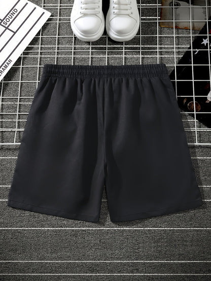 Heren shorts in stedelijke stijl met zijpanelen met grafisch patroon – Ideaal voor streetwear en vrije tijd