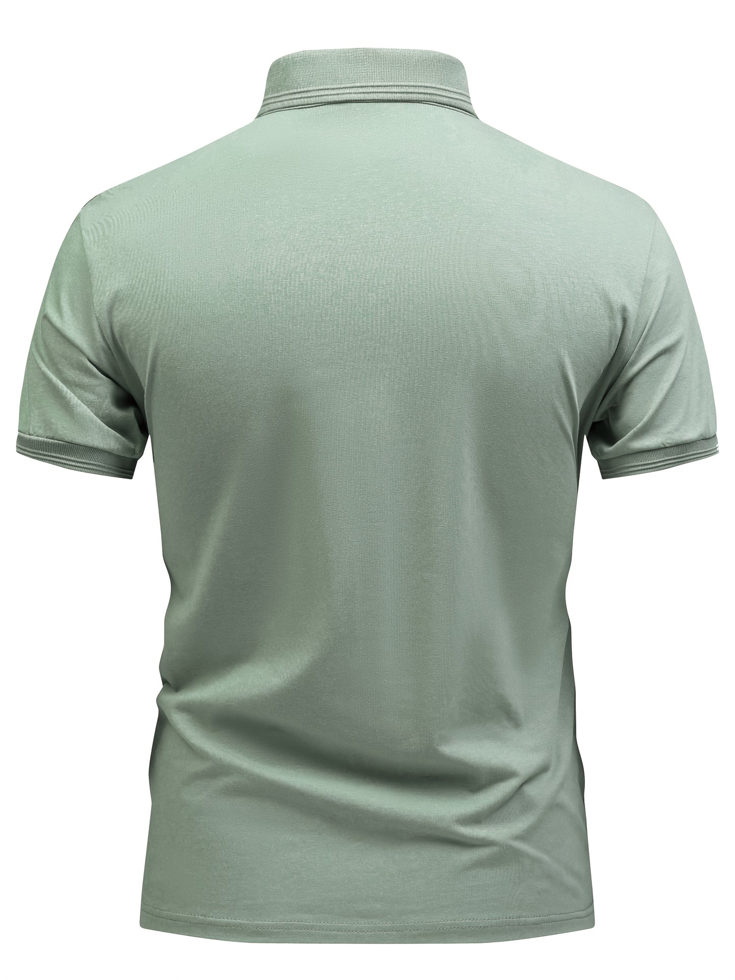 Polo casual da uomo con colletto abbottonato stile urbano