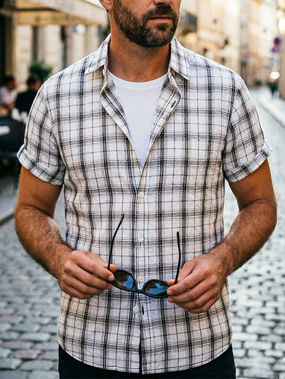 Casual geruit overhemd voor heren – Veelzijdige zomerse stijl