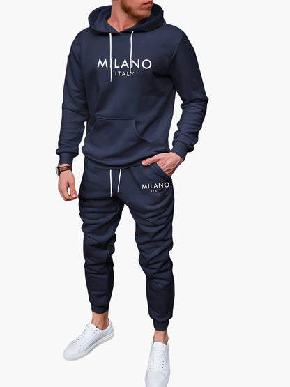 Survêtement à Capuche Homme MILANO ITALY – Ensemble Sweat et Jogging Style Urbain Décontracté