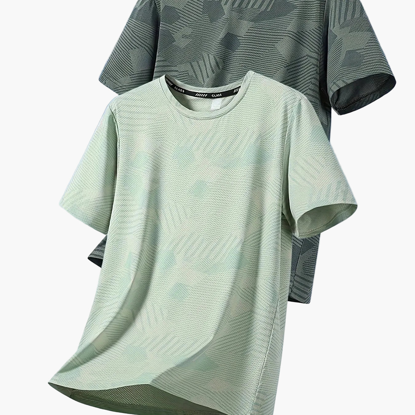 Atmungsaktives Herren-T-Shirt im tropischen Casual-Stil, kurzärmelig – 2er-Pack, ideal für den Sommer  