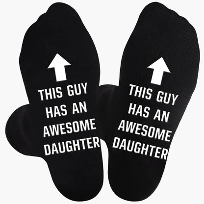 Men's novelty socks – Original gift for dad – Humorous style 'Best Dad Ever' – Father's Day or birthday accessory