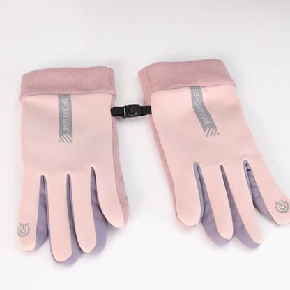 Gants chauds tactiles noirs et gris pour l'hiver, coupe-vent