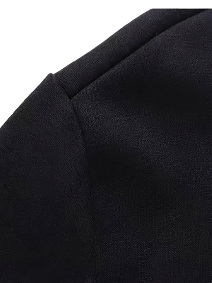 Pull Homme Gris Foncé Col Montant Zippé Doublé Chaud