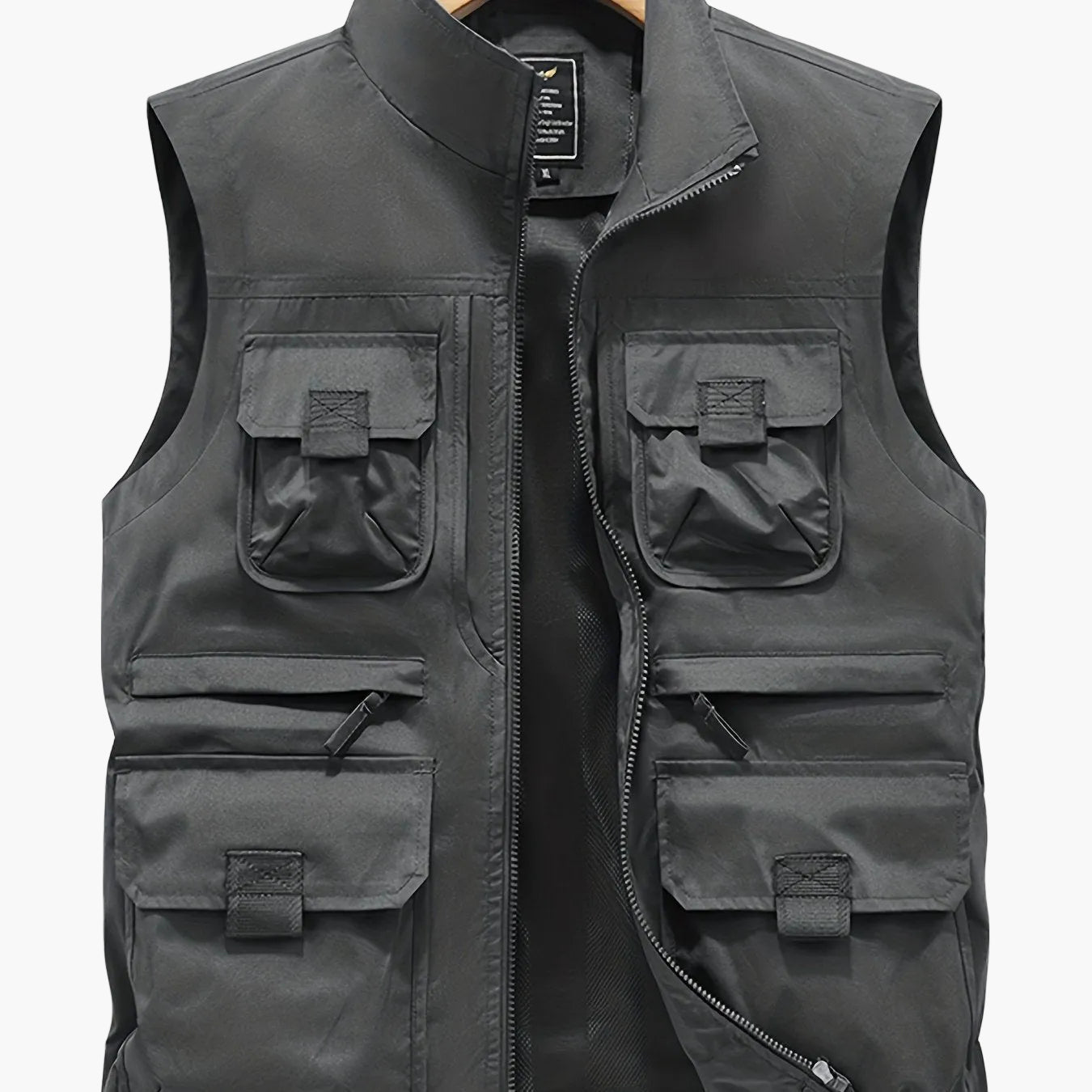 Gilet utilitaire sans manches pour homme style décontracté outdoor à poches multiples