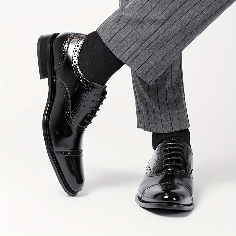 Zapatos de vestir elegantes para hombre con cordones, estilo business y diario