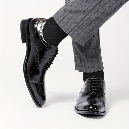 Zapatos de vestir elegantes para hombre con cordones, estilo business y diario