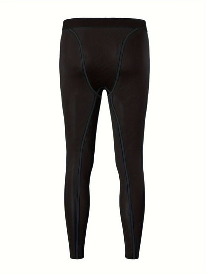 Lot de 3 Pantalons de Compression Homme Noirs Doublés Thermiques