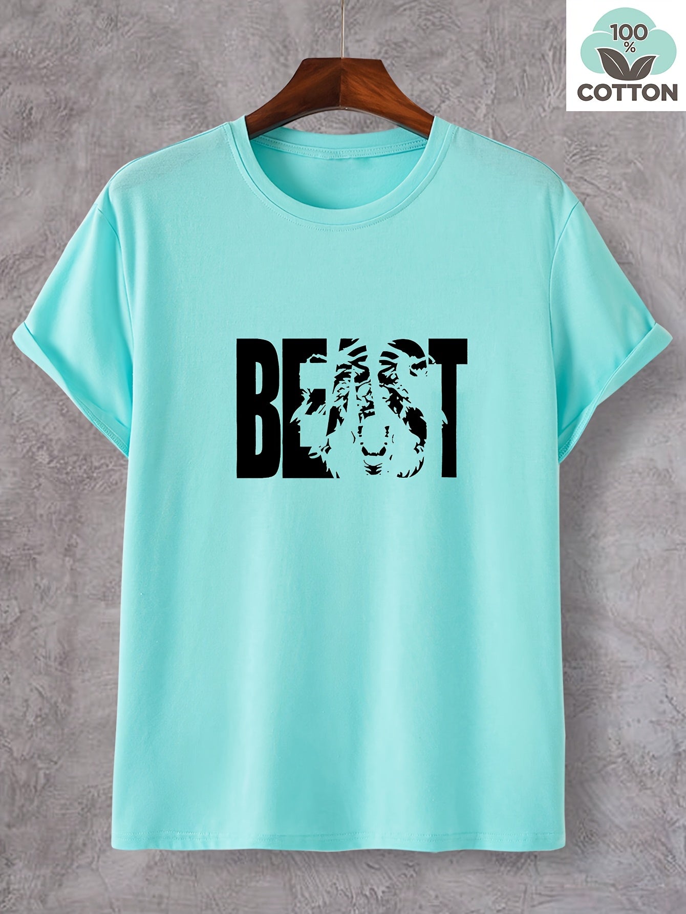 T-shirt grande taille homme style urbain imprimé BEAST – Mode streetwear décontractée