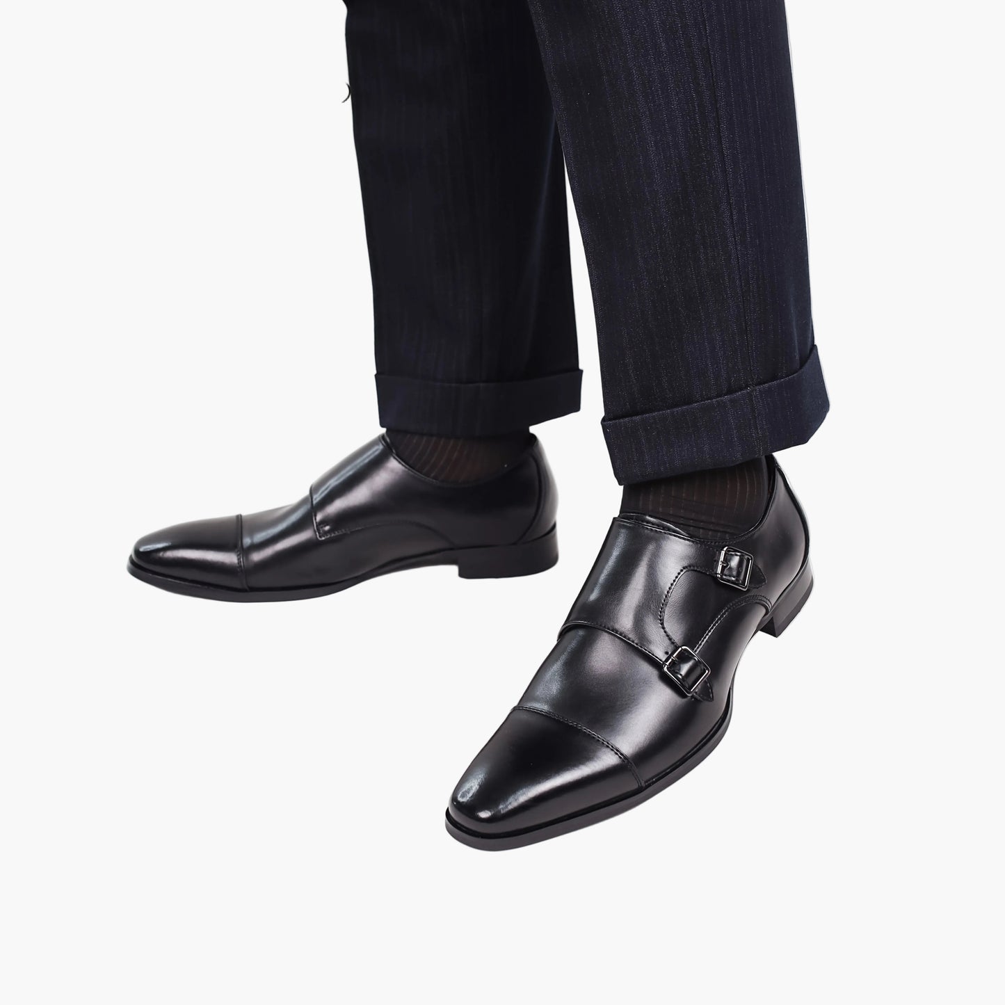 Chaussures habillées à double boucle pour homme – Élégance formelle et style moderne