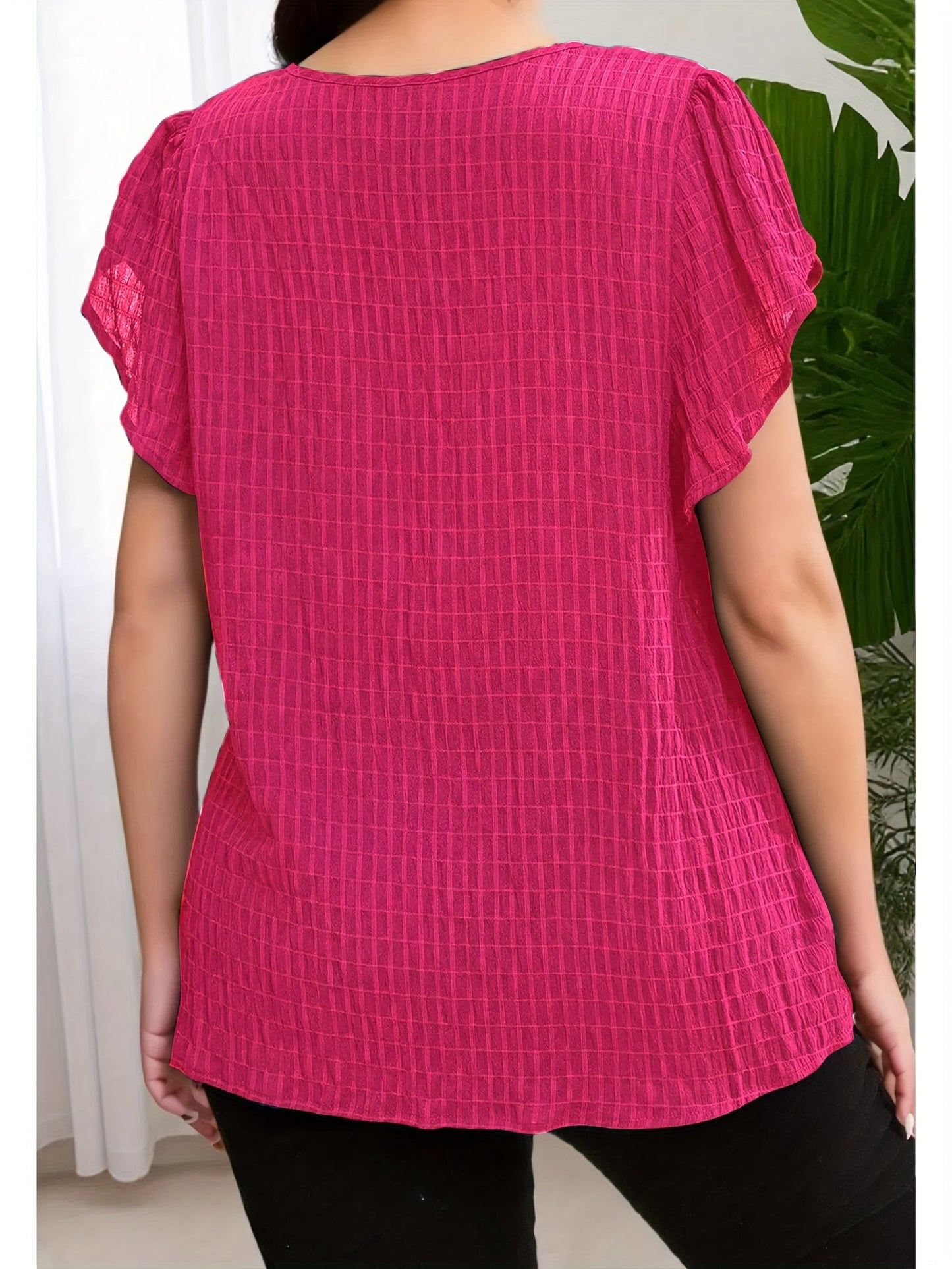 Elegant Women's Blouse with Butterfly Sleeves, Casual Style for Office or Outings