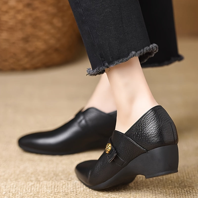 Chaussures vintage à talon bas pour femme style Mary Jane élégantes