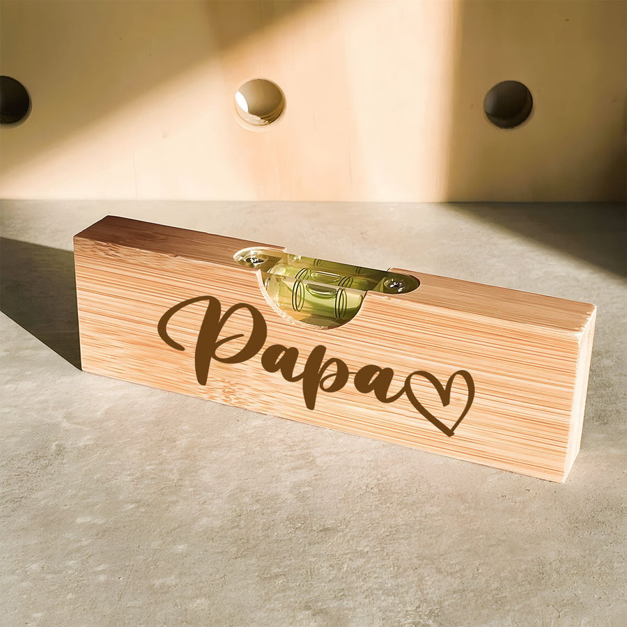 Livella a bolla e apribottiglie personalizzato per uomo – Stile officina e regalo per papà