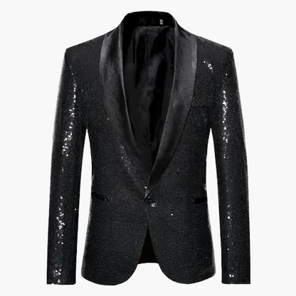 Chaqueta de noche elegante para hombre con lentejuelas para eventos y fiestas