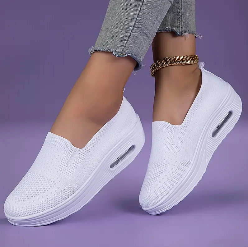 Chaussures décontractées confort pour femme à enfiler – style marche et soutien quotidien