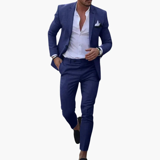 Elegant men's suit slim fit casual style for events and business