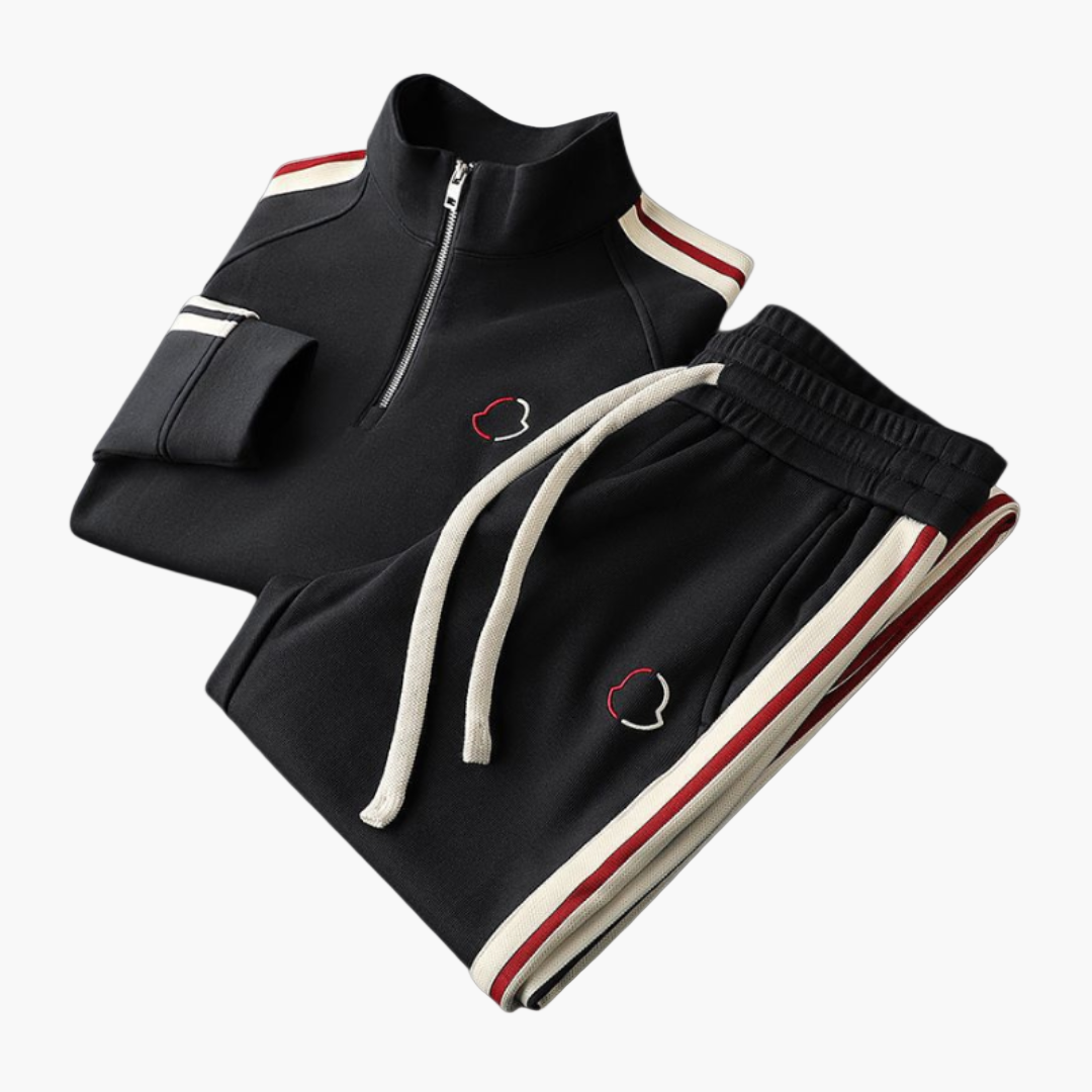Survêtement Homme Style Moderne Demi-Zip Polyvalent pour Loisirs et Sport