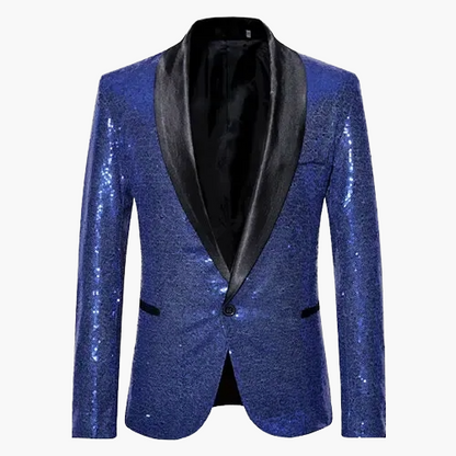 Chaqueta de noche elegante para hombre con lentejuelas para eventos y fiestas