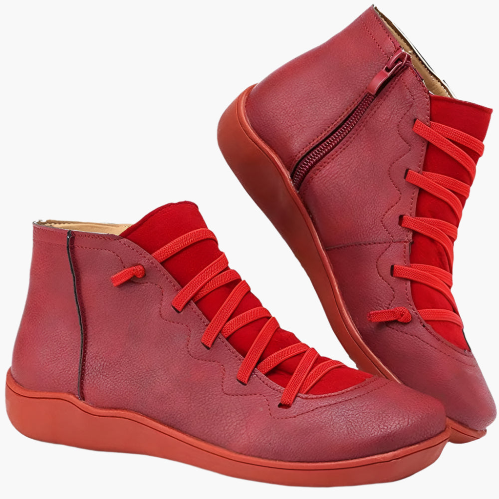 Botines de mujer confort estilo casual – Zapatos altos ideales para caminar y la temporada otoño-invierno