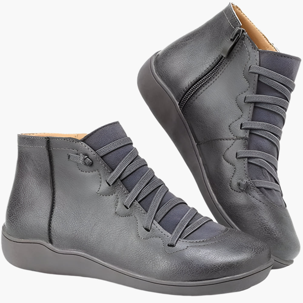 Botines de mujer confort estilo casual – Zapatos altos ideales para caminar y la temporada otoño-invierno